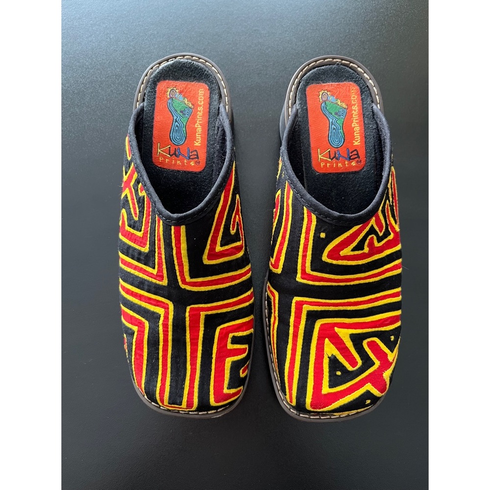 Kuna Prints vegan mules, size 36